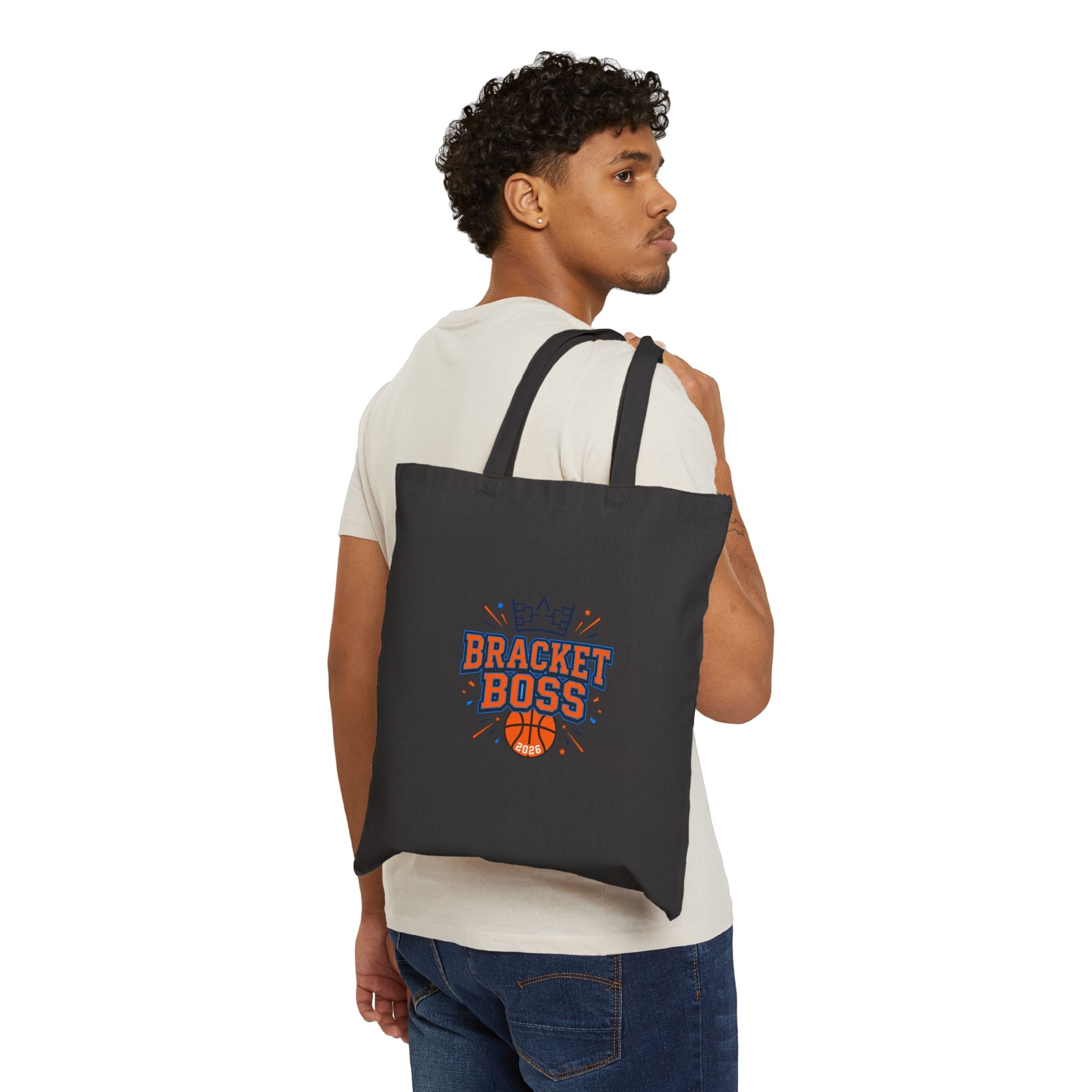 Bracket Boss Tote, college tournament gameday bag, bracket, hoops