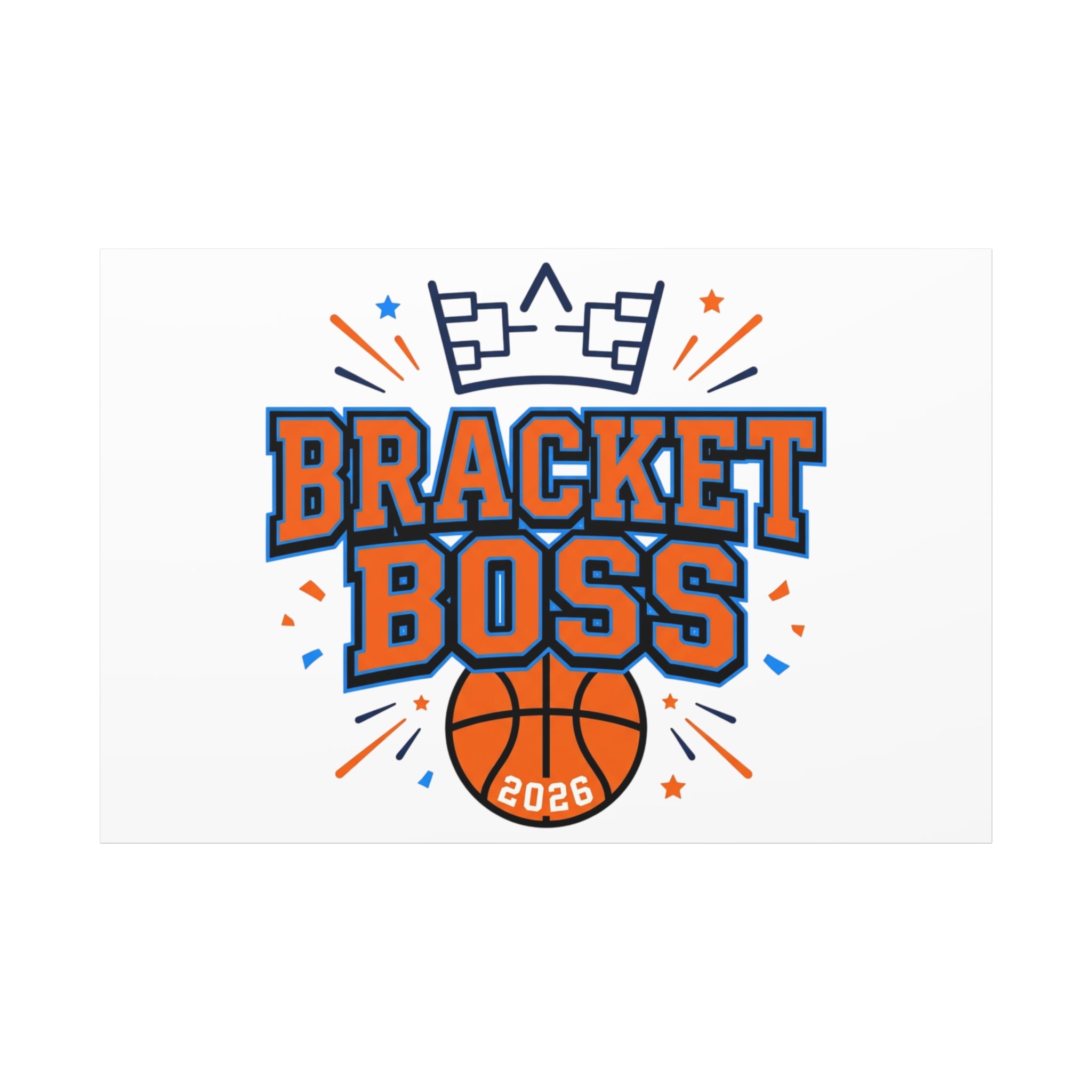 Bracket Boss Canvas | College Tournament Bracket, Gameday Hoops Wall Art
