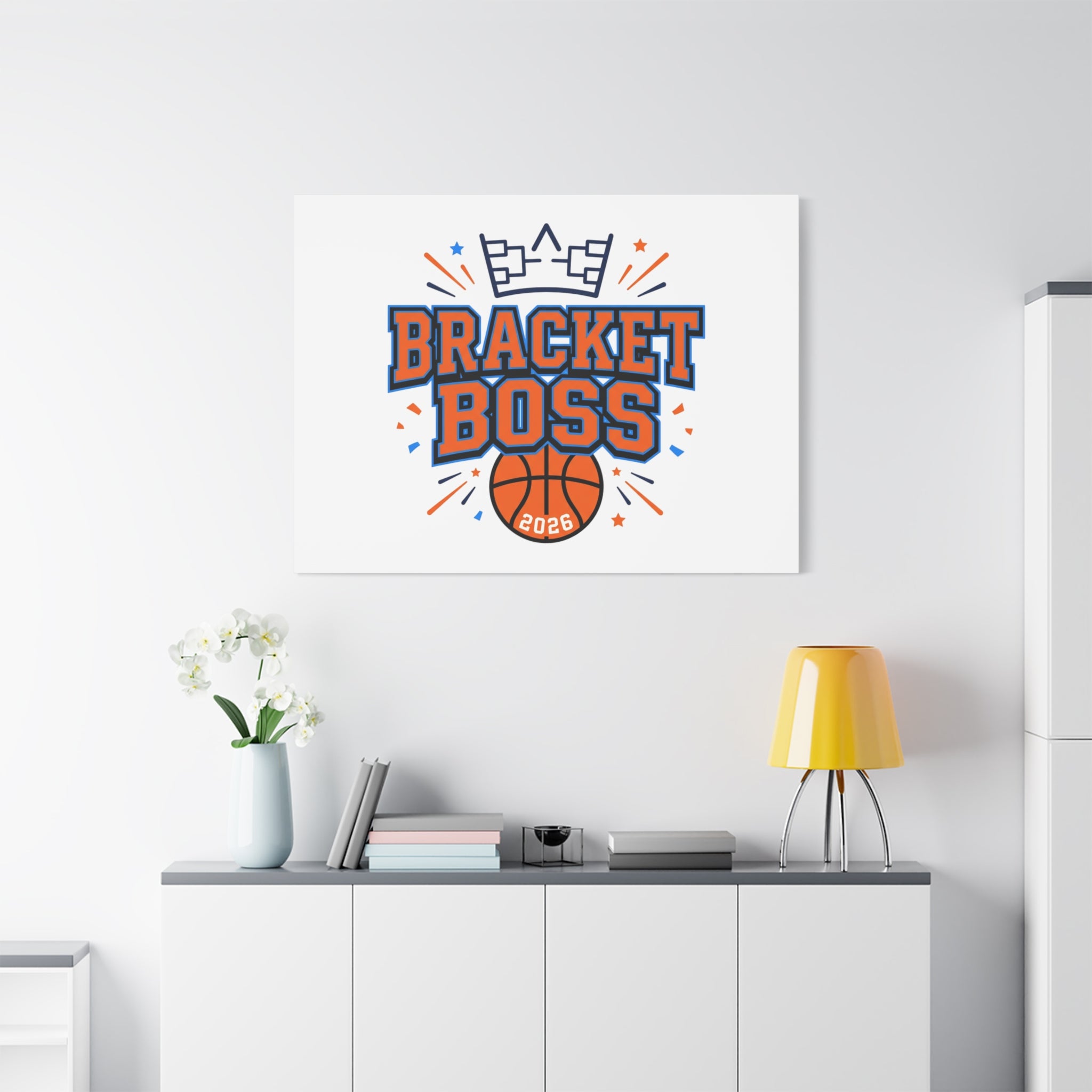 Bracket Boss Canvas | College Tournament Bracket, Gameday Hoops Wall Art