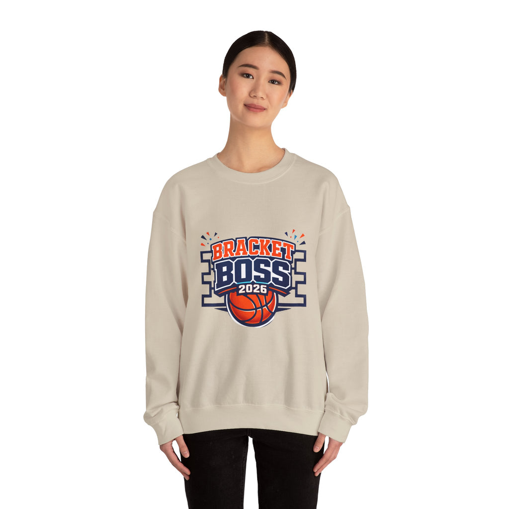 Bracket Boss 2026 Sweatshirt | college tournament, bracket gameday hoop vibes