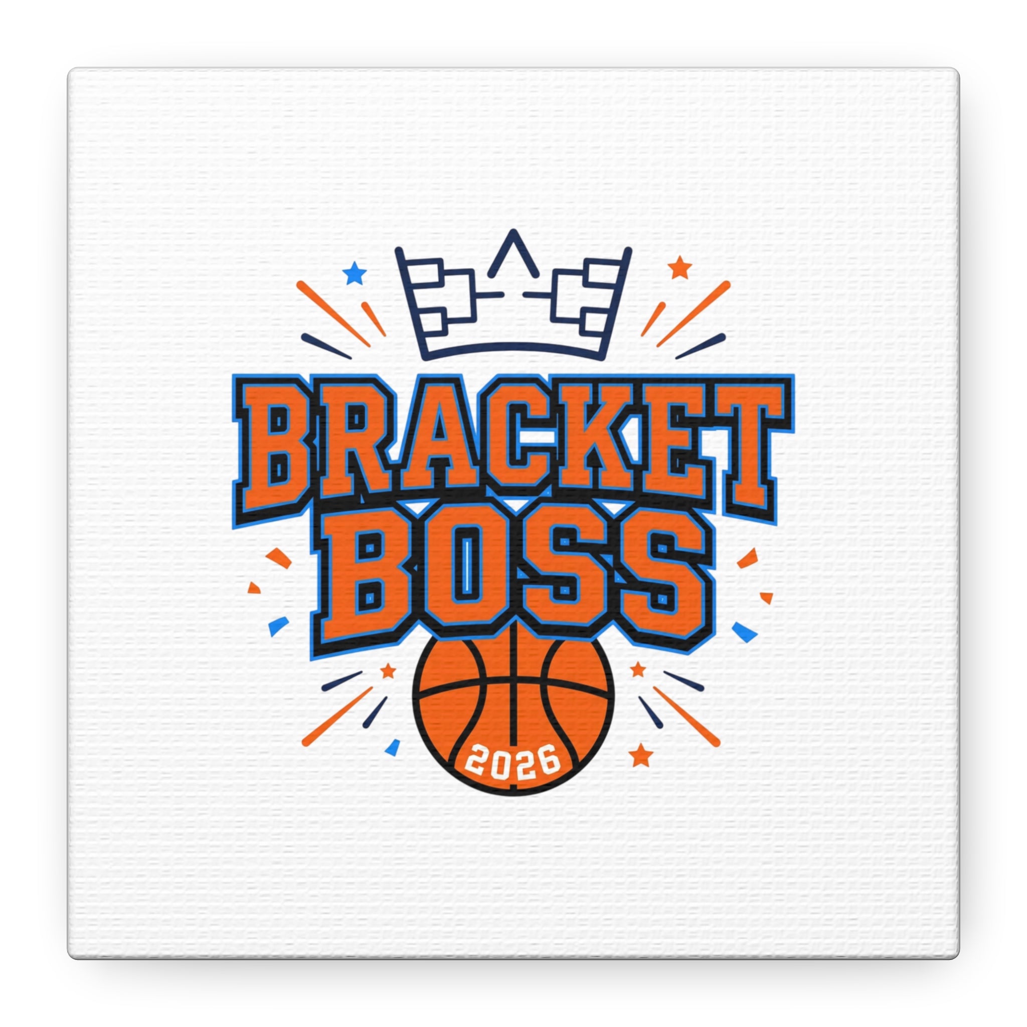 Bracket Boss Canvas | College Tournament Bracket, Gameday Hoops Wall Art