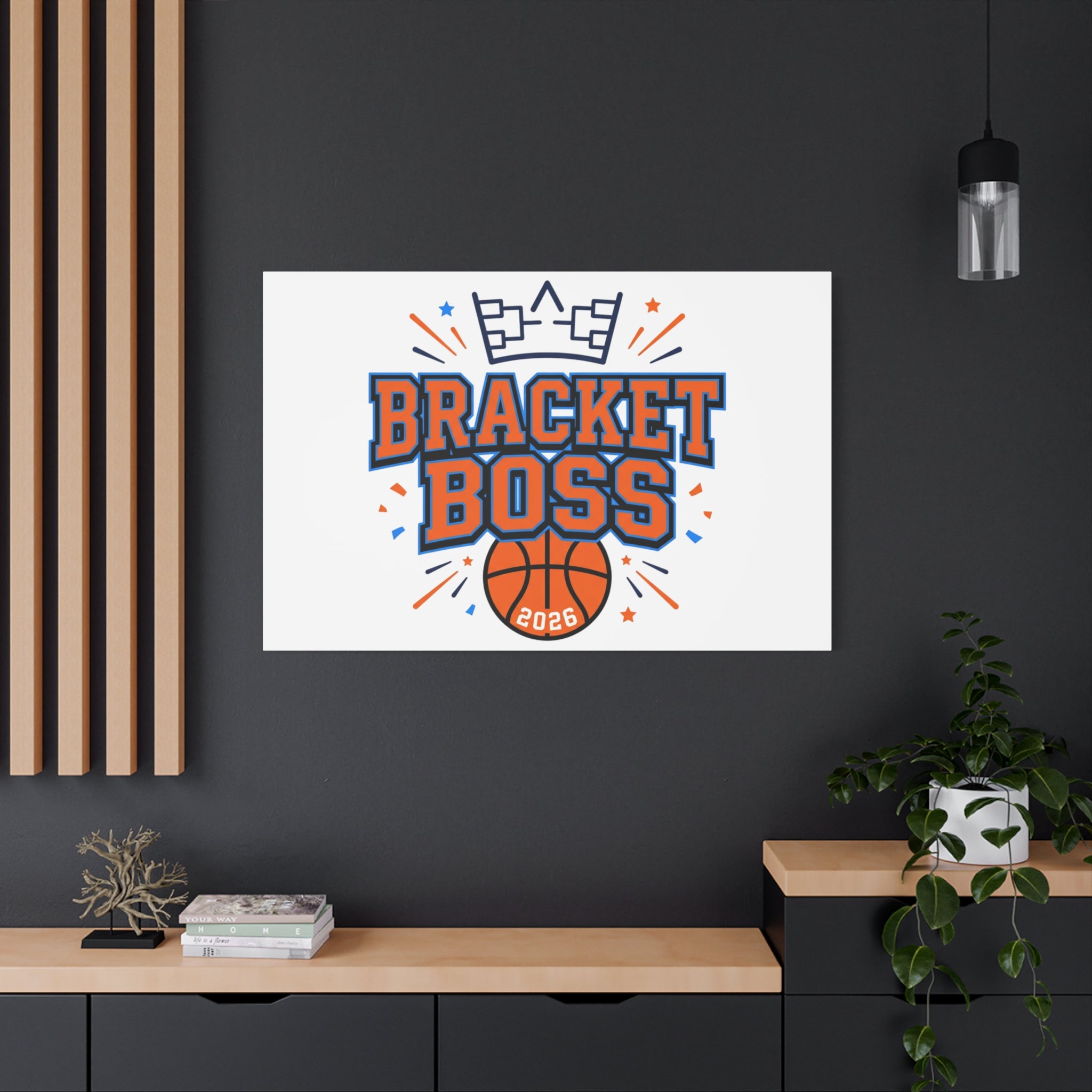 Bracket Boss Canvas | College Tournament Bracket, Gameday Hoops Wall Art
