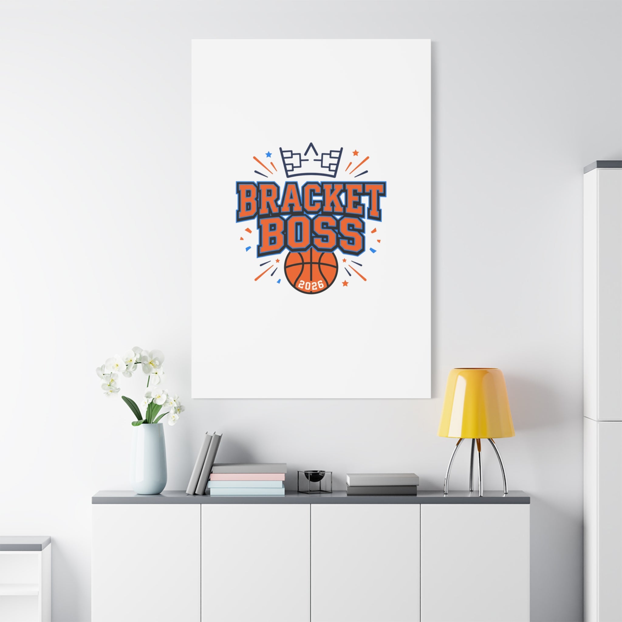 Bracket Boss Canvas | College Tournament Bracket, Gameday Hoops Wall Art