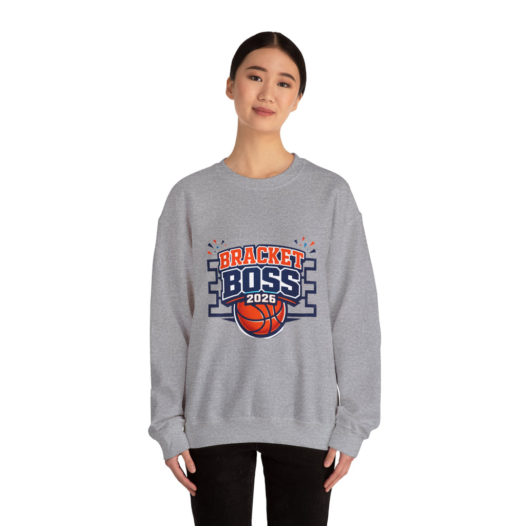 Bracket Boss 2026 Sweatshirt | college tournament, bracket gameday hoop vibes