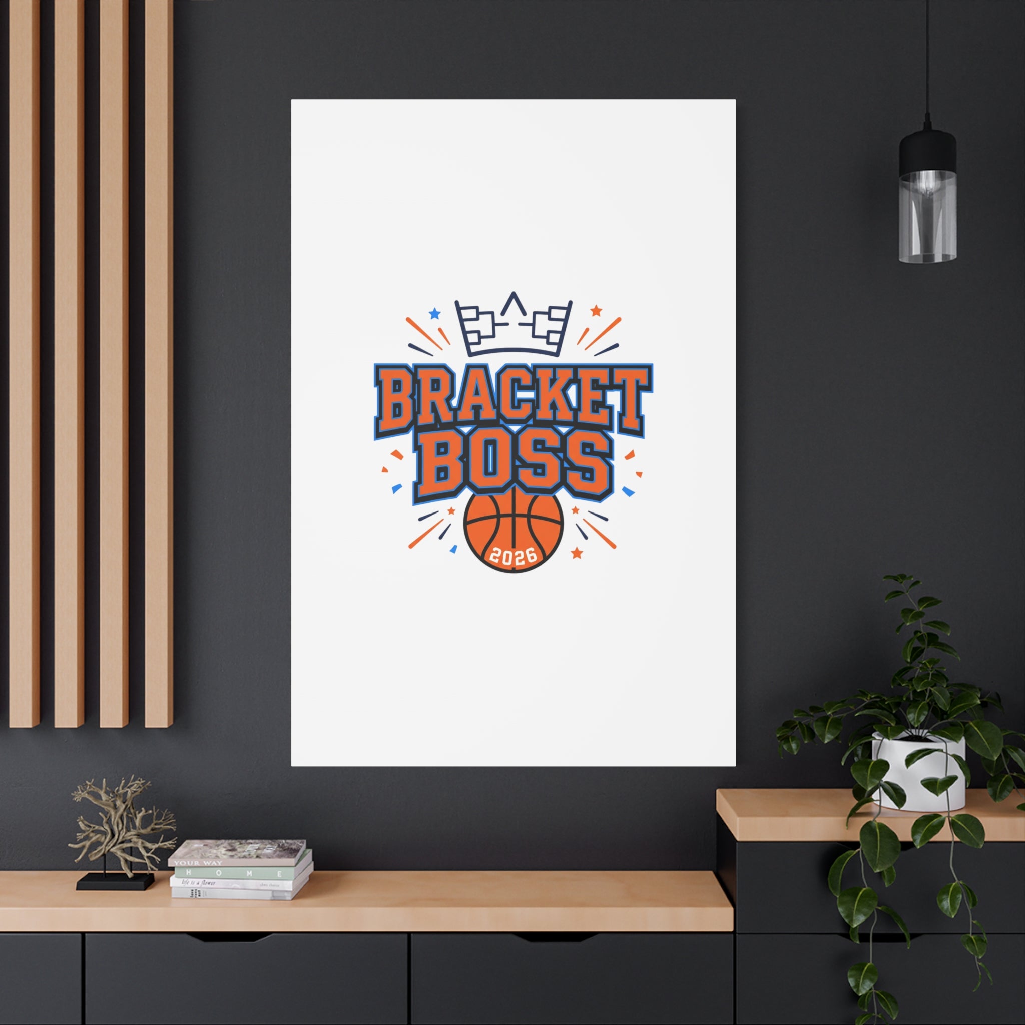Bracket Boss Canvas | College Tournament Bracket, Gameday Hoops Wall Art