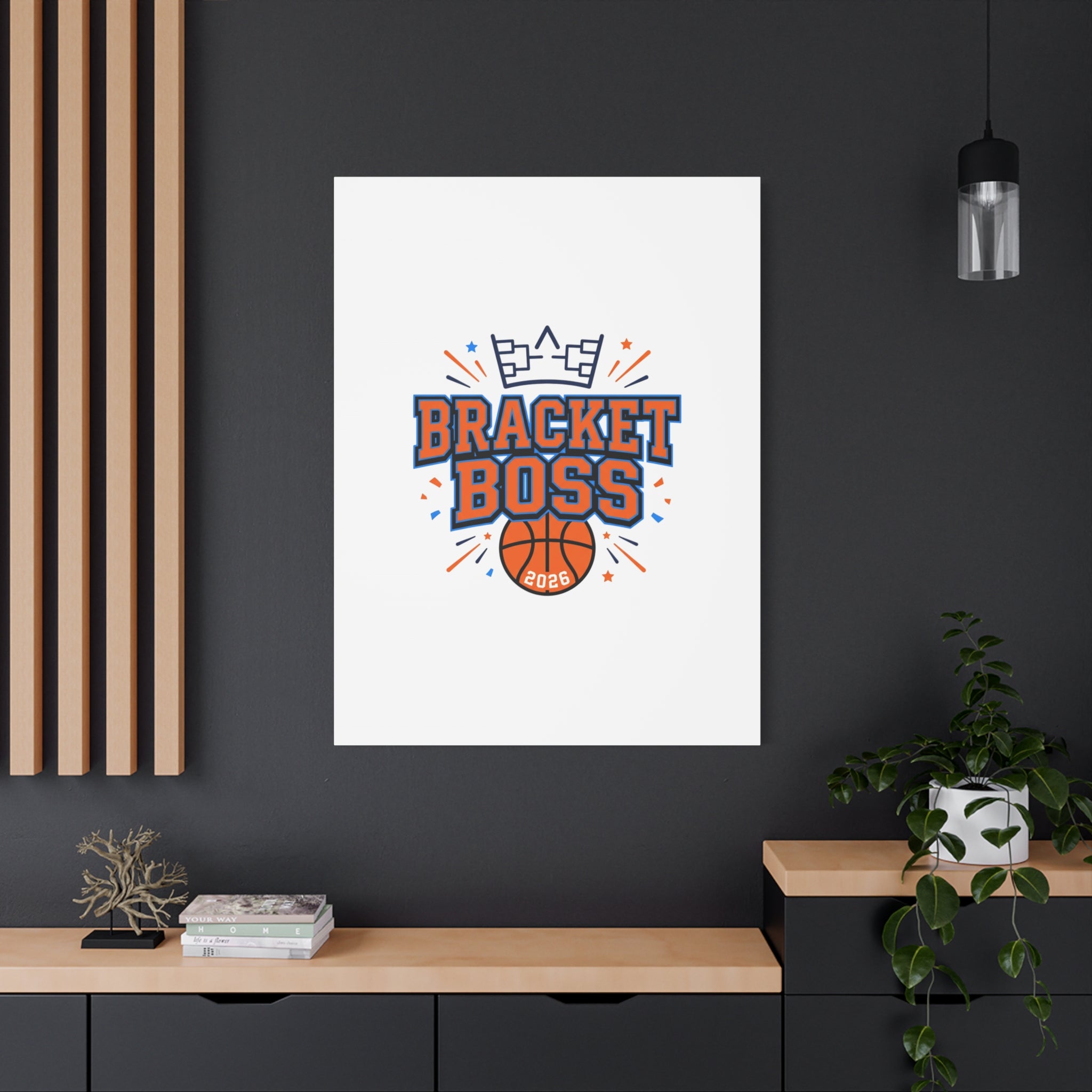 Bracket Boss Canvas | College Tournament Bracket, Gameday Hoops Wall Art